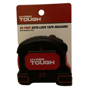 HYPER TOUGH 3pk of 25-foot Auto-Lock TAPE MEASURE w/ Magnetic Face NEW